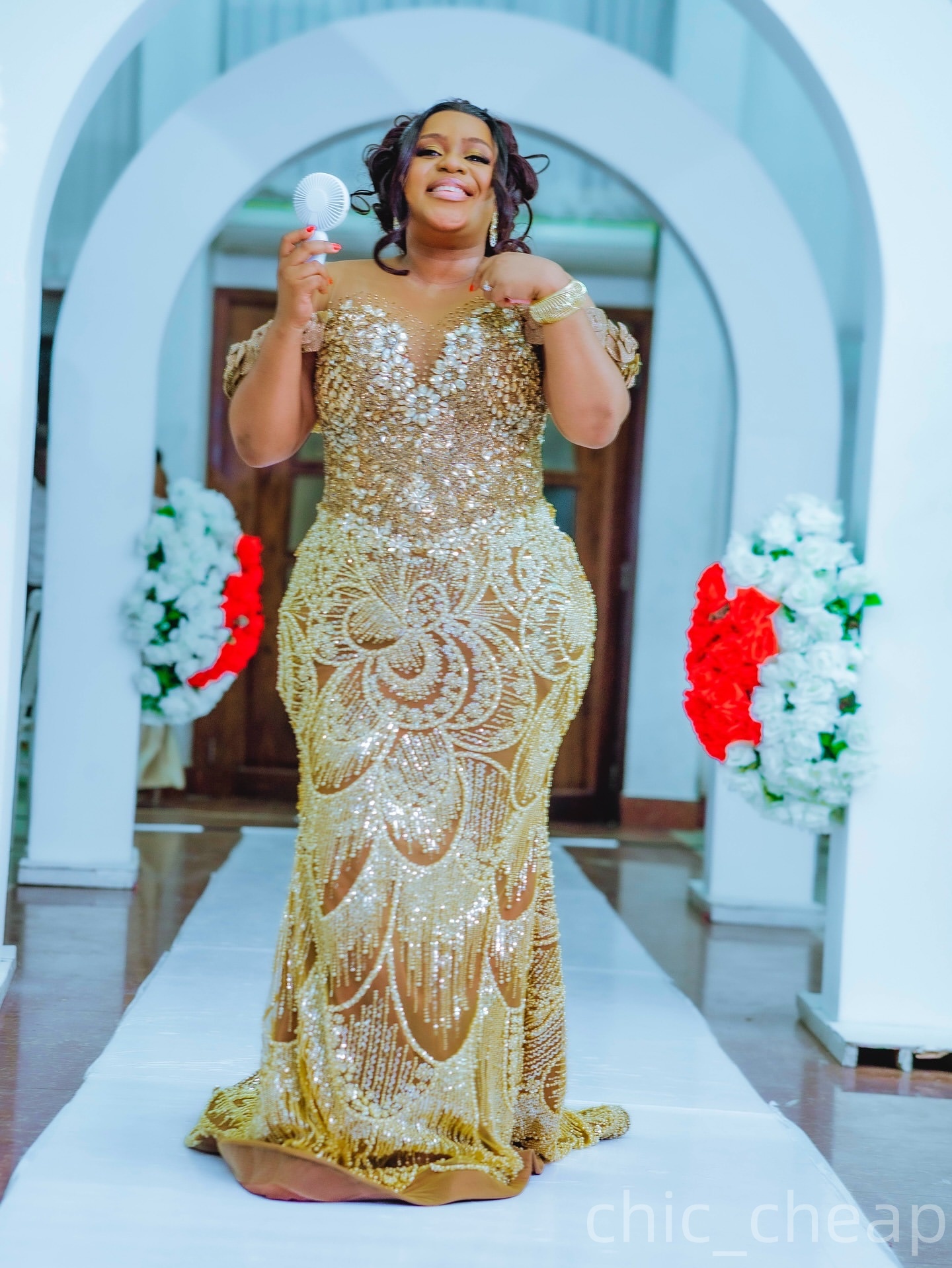 Mermaid Brown Prom Dresses 2025 Illusion Flowers Crystals Evening Formal Party Second Birthday Engagement Gowns Plus Size Dress For Special Occasions 
