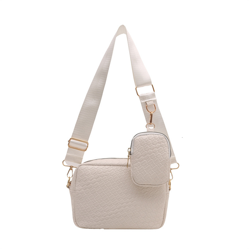 Luxury Bag Celebrity Free Delivery To Your Door Same Style Embossed Plaid Camera Bag Simple Style Solid Color Single Designer Bag Shoulder Crossbody W