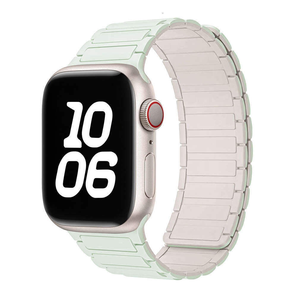 Zhang Jingyi Same Style Compatible with S9 iWatch 10 Strap Apple Watch 8 Magnetic Silicone Ultra