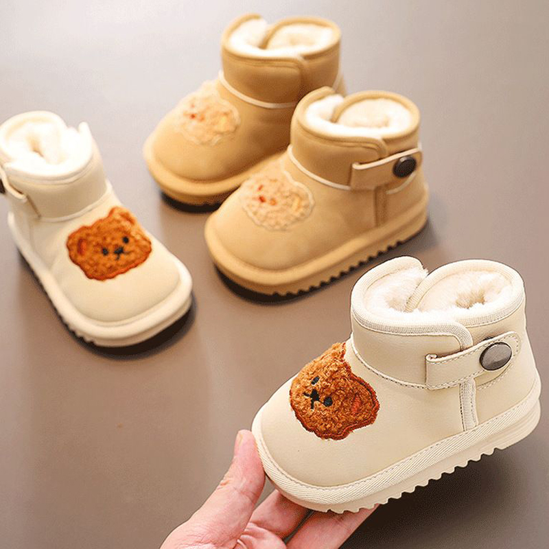 Children's Shoes Winter New Anti Slip Baby Kids Snow Walkfashion Boys and Girls Thick Plush Warm Toddler Short Boots Sizes 17 - 30 dh1922389