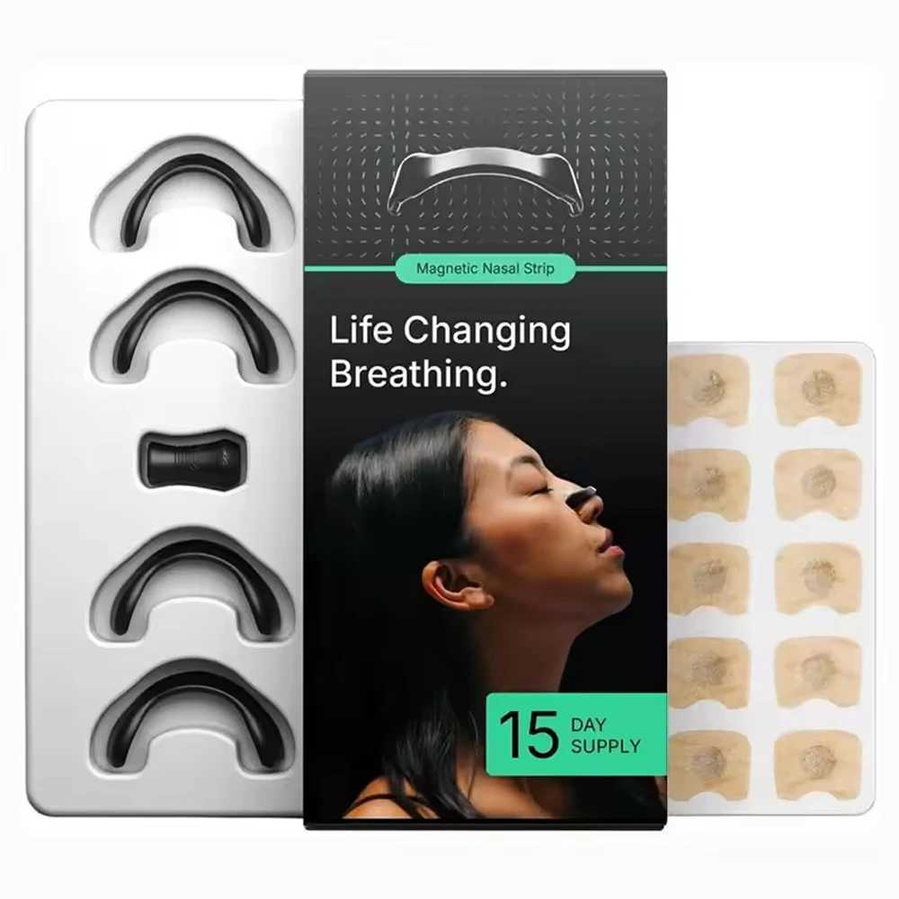 Skin Safe Magnetic Nose Strips Sport Dilator Intake Breathing Strip Sr Kit Boost Oxygen Snore Reducing Aids Y250527