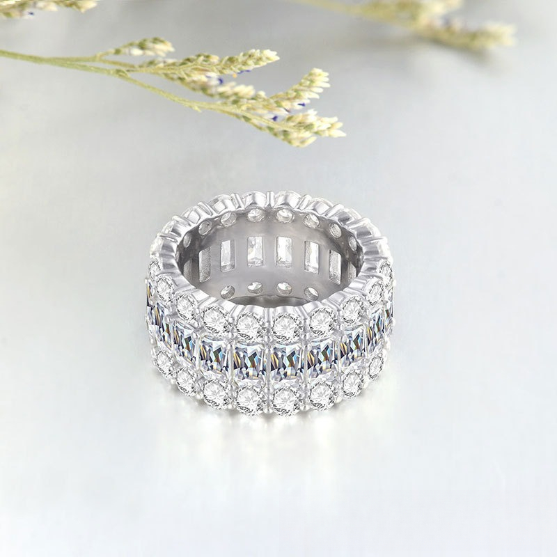Elegant Square Cut Crystal Engagement Jewelry for Her