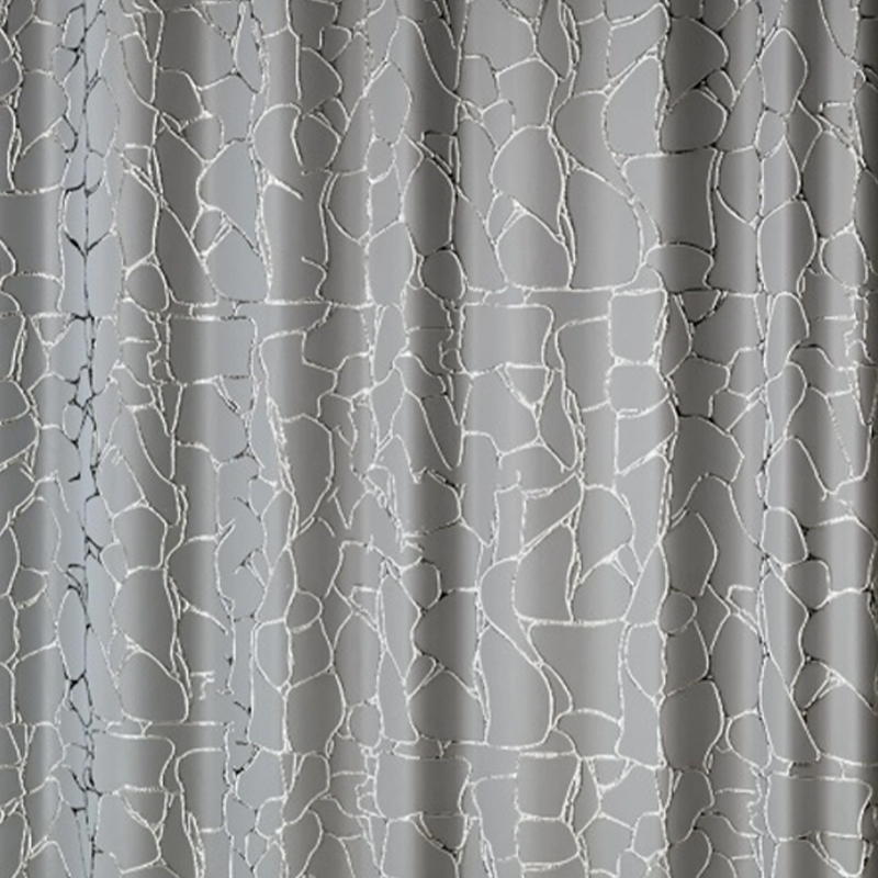 Shower curtain gray cracked vein hot silver fashionable high-quality bathroom cover (excluding: wash label, lead wire, lining plate color card)