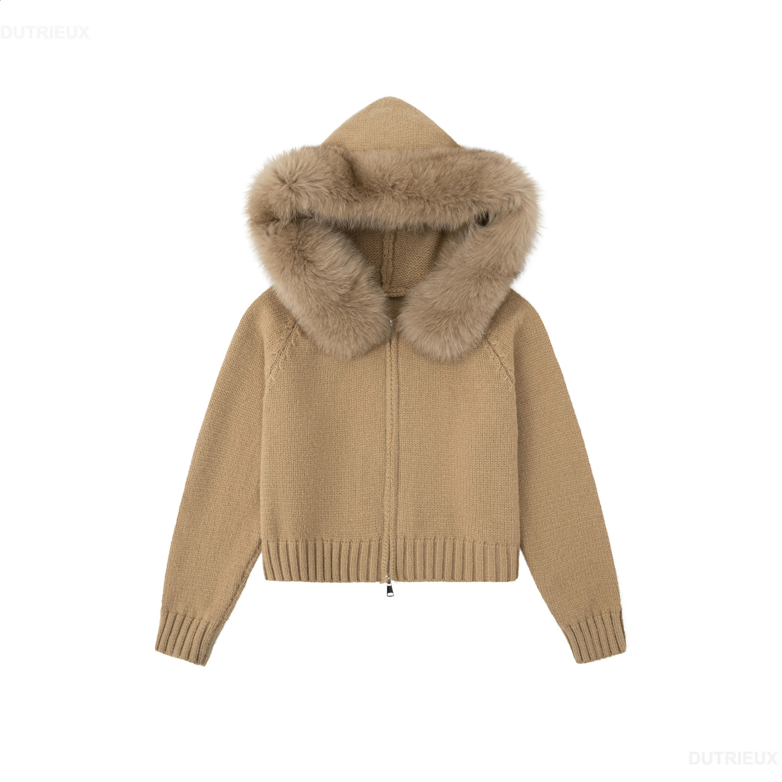 Winter Women Old Money Long Sleeve Full Zip Cardigan Sweater Cuddly Hoodies Knitwear 2000s Aesthetic Korean Fashion 250821