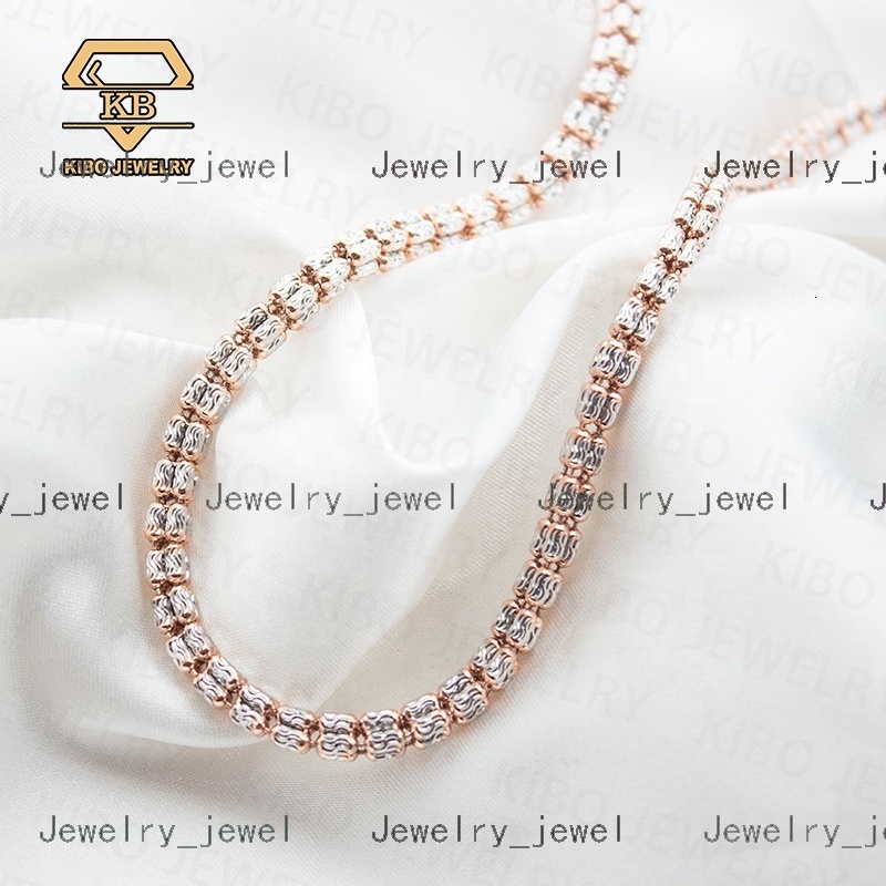 Custom Make Special Peanut Rope Chains HIp Hop Jewelry 925 Sterling Silver Plated 18K Gold Plated 925 Silver Moon Ice Chain