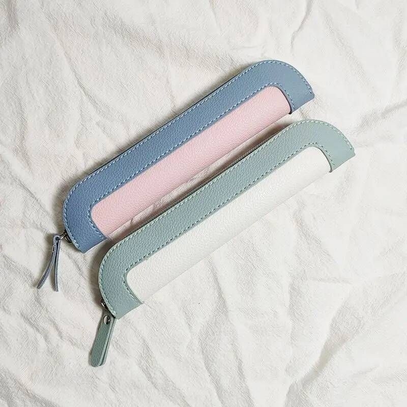 PU Leather Fashion Mini Pen Pouch Business Office Portable Pen Bag Luxury Woman Student Cute Wholesale Pencil Case Storage Bag R250821