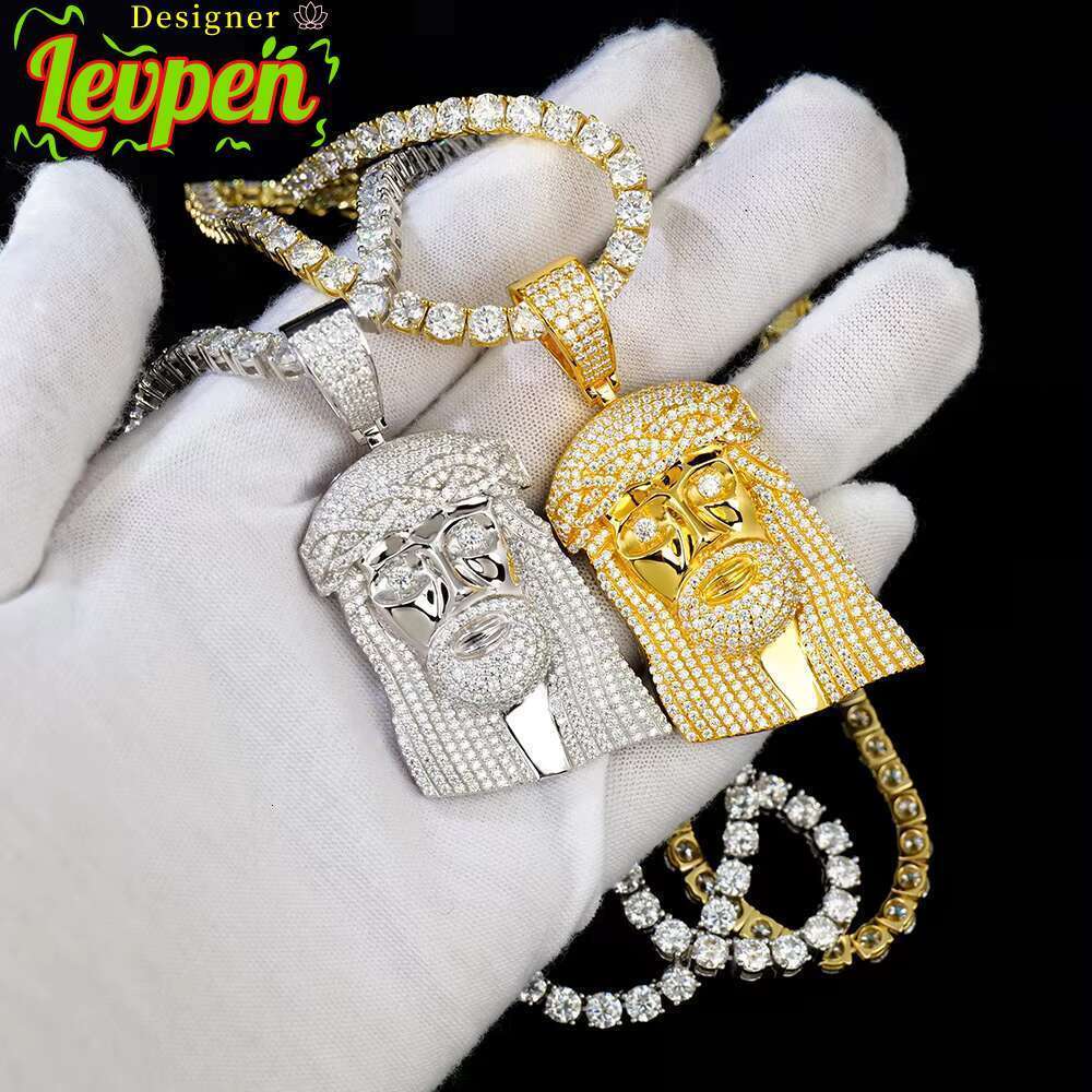 925 Men Jewelry Women Custom Sterling Silver Chain Hip Hop Little Jesus Piece Iced Out Vvs Diamond Mossanite Moissanite Pendant OACOCA