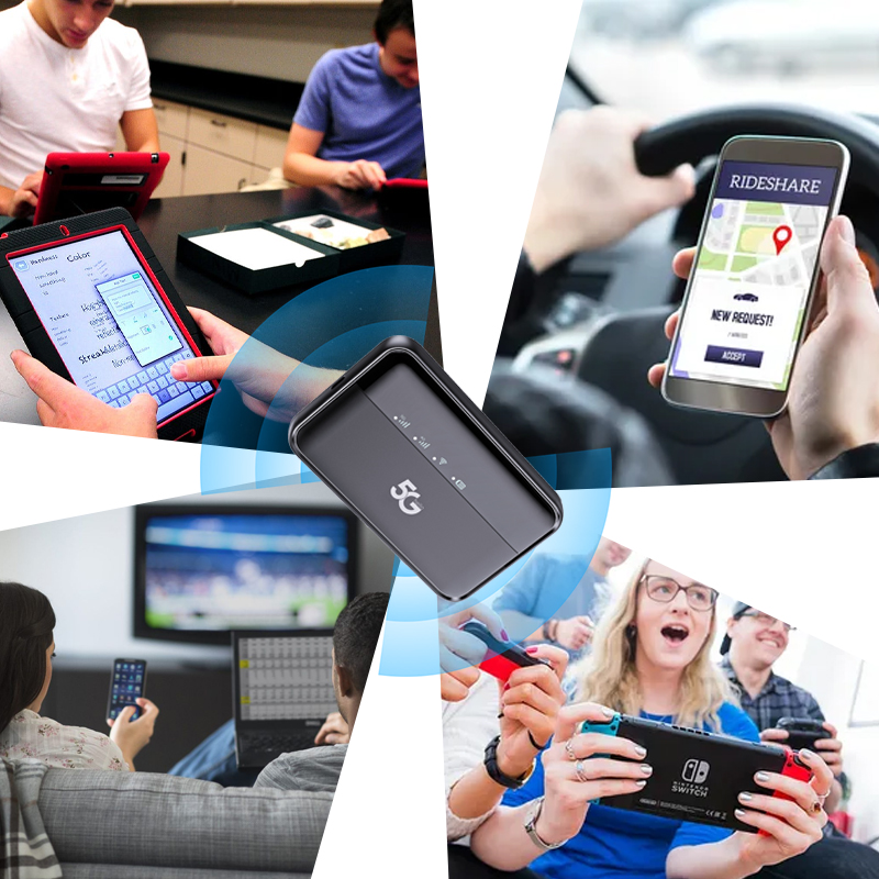 MiFi Pocket wifi 5G with Sim Slot Dual Band 5.8Ghz 10000mAh Battery Ultra-long Battery Life WiFi6 Suitable for Mobile Office Work and Travel.