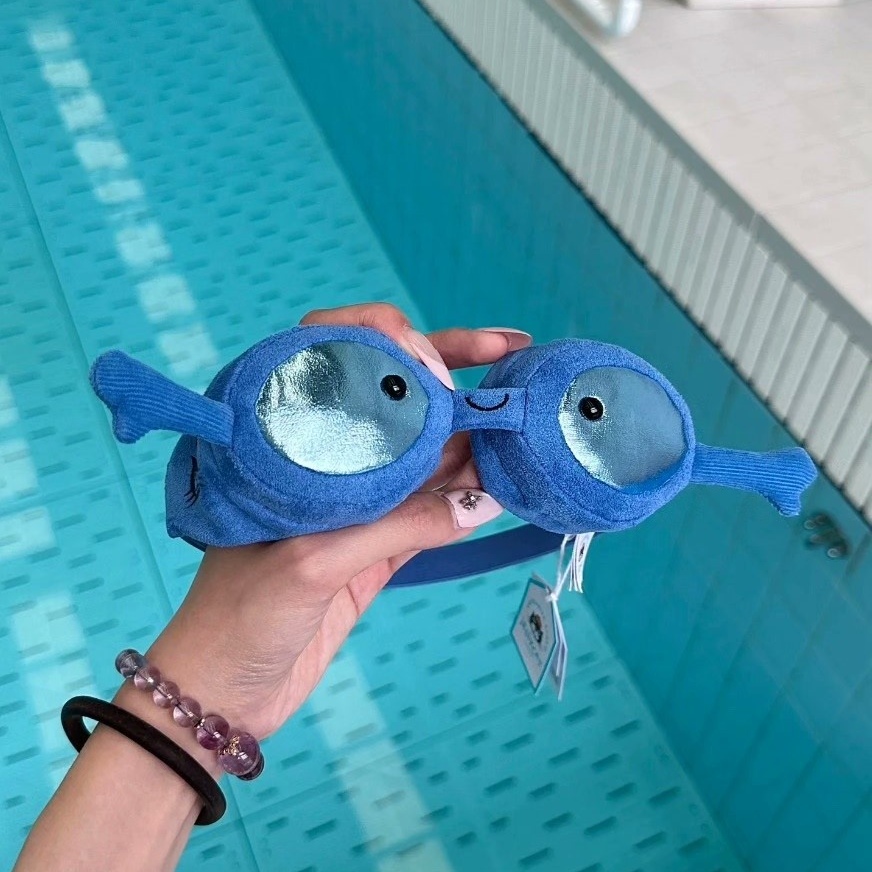 2 Dolls Jelly cat Amuseables Sports Plush Children's plush toys swimming goggles Stuffed Toy Goggle body pillow Soothing the Doll Gifts