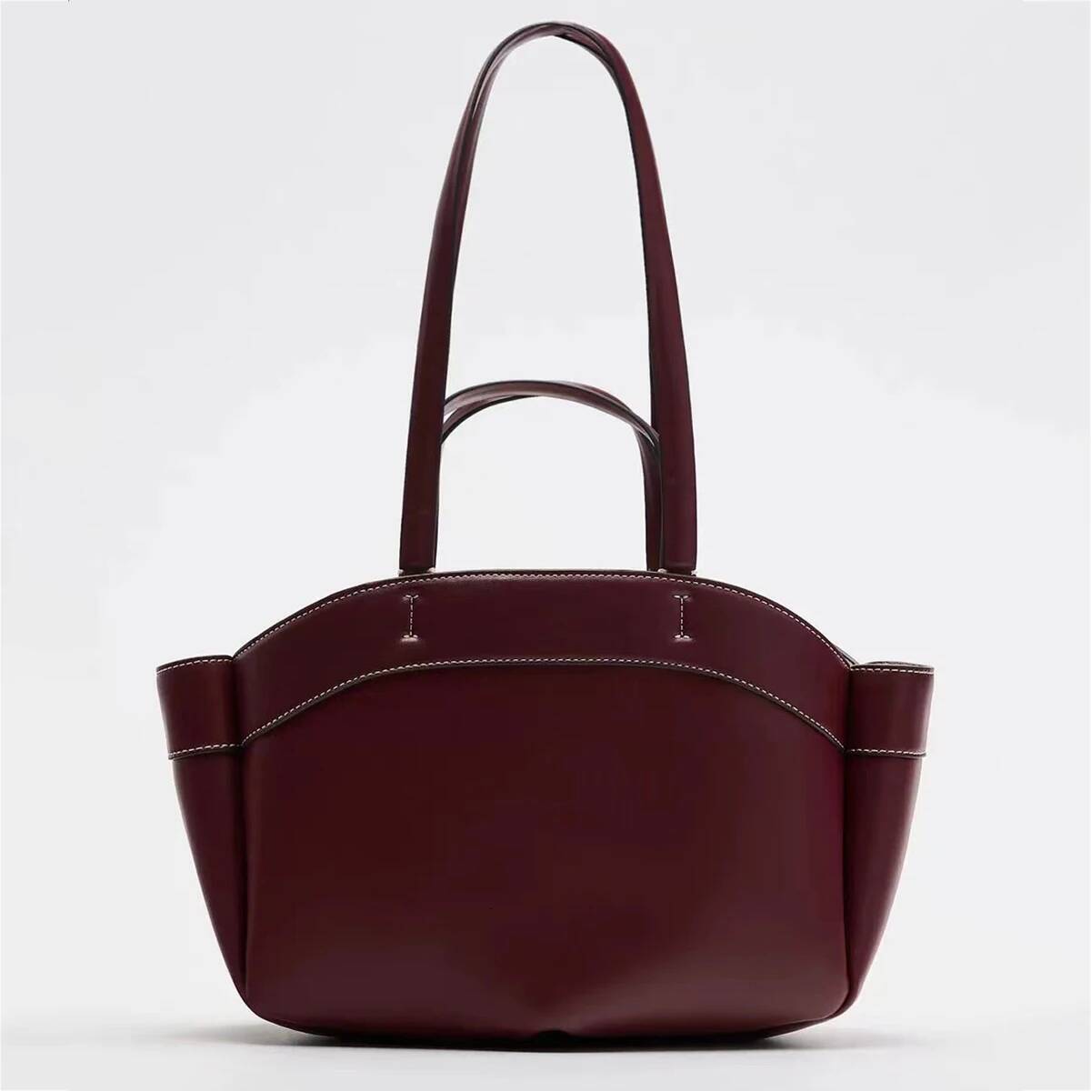 Autumn New Women s Crossbody Bag Canvas Bag New Fashion Splicing Large Capacity Commuting Shopping Bag Handheld Women s Shoulder Bag Autumn New Design