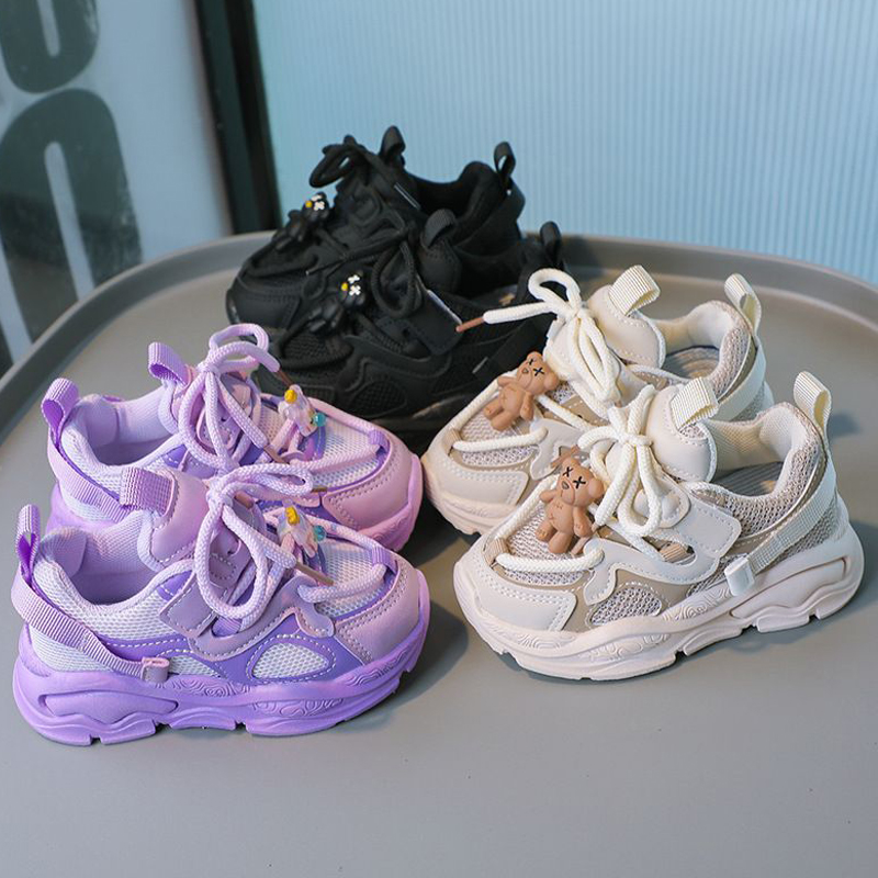 for Boys Girls Sports New 2025 Cartoon Bear Children Walkfashion Leisure Soft Kids Sneakers Non-slip Cute Baby Shoes Sizes 21 - 30 dh1922389