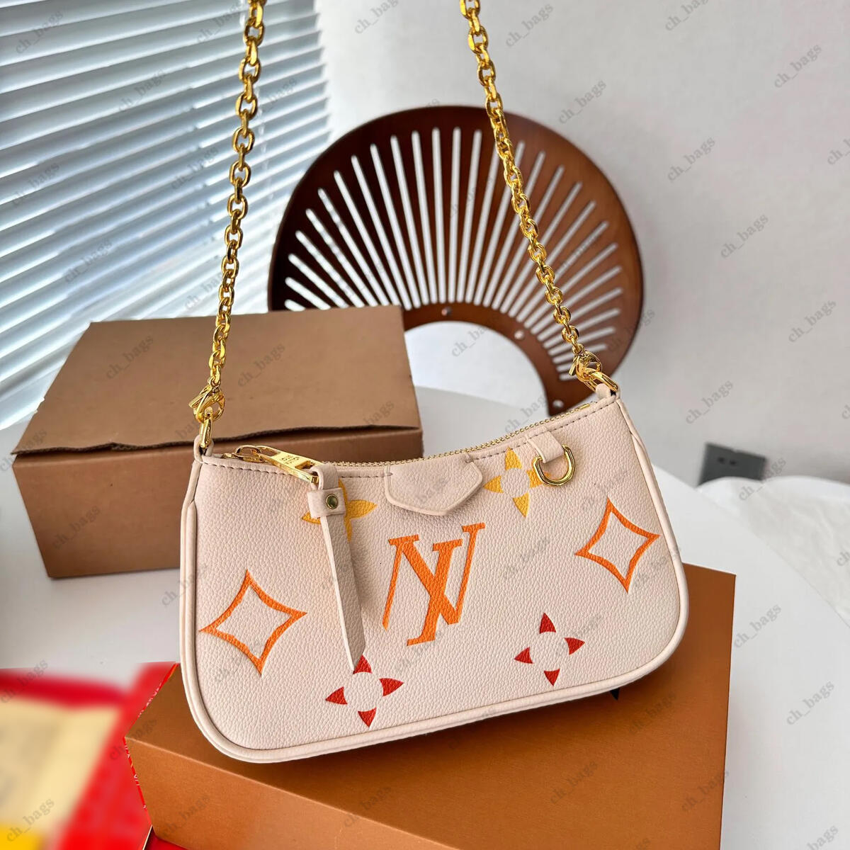 New Designer Bag Women Crossbody Shoulder Bags Chain Wallet Lady Easy Pouch on Strap Purse Letters Flower Stripes Handbags