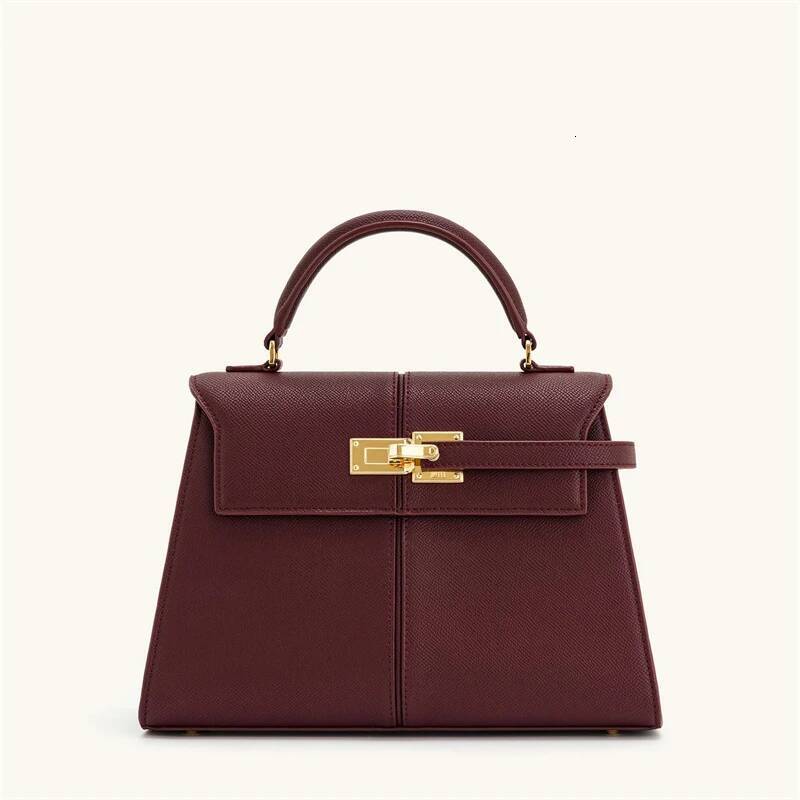 Womens Handbag Elise Designer Fashion 2025 New Burgundy Handbag Large Square Crossbody Bag High-end Womens Bag