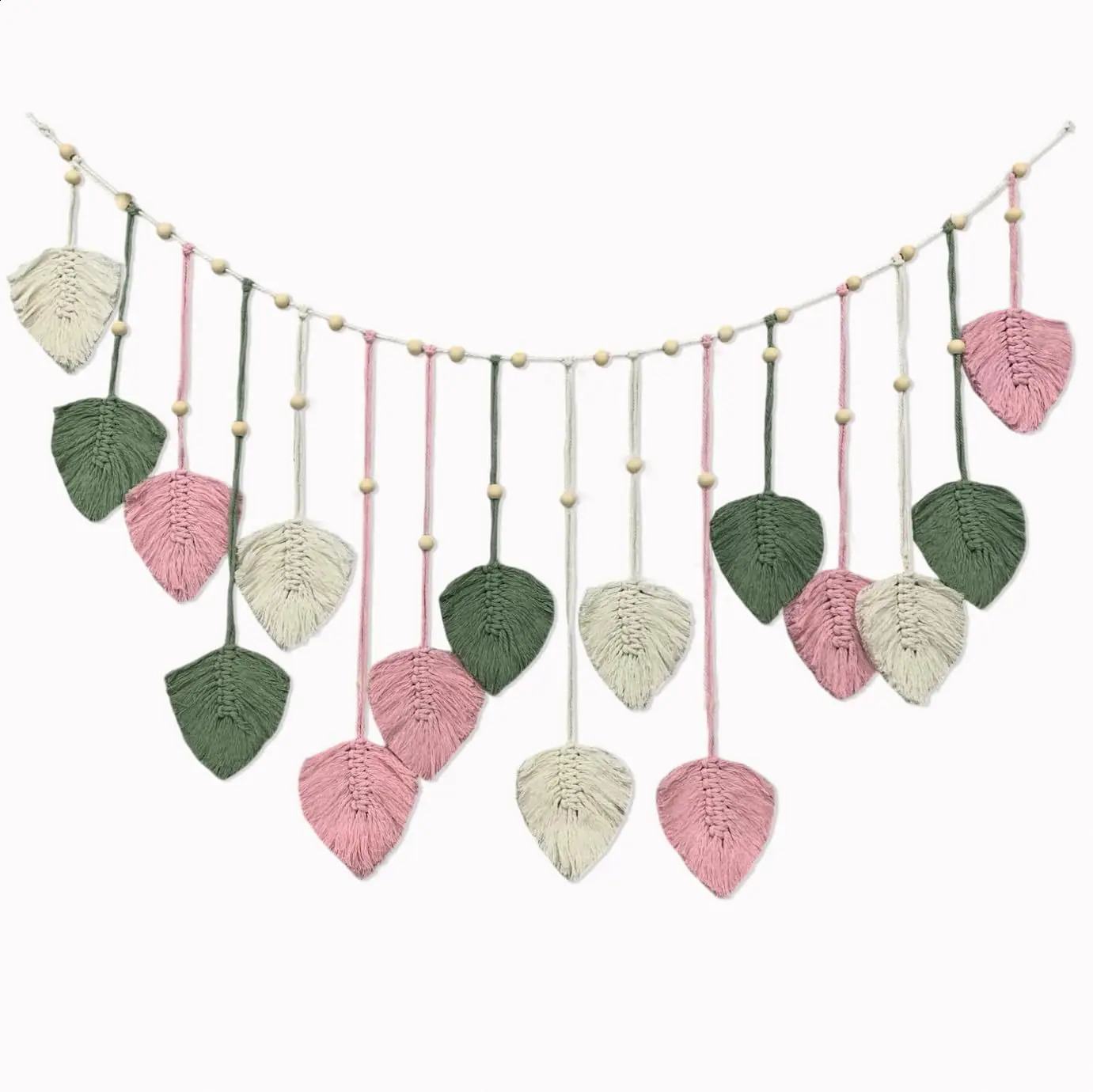 120x75cm Bohemian Handwoven Leaf Wall Hanging Tapestry with Tassels Natural Fiber Macram Chic Wall Decor for 250818