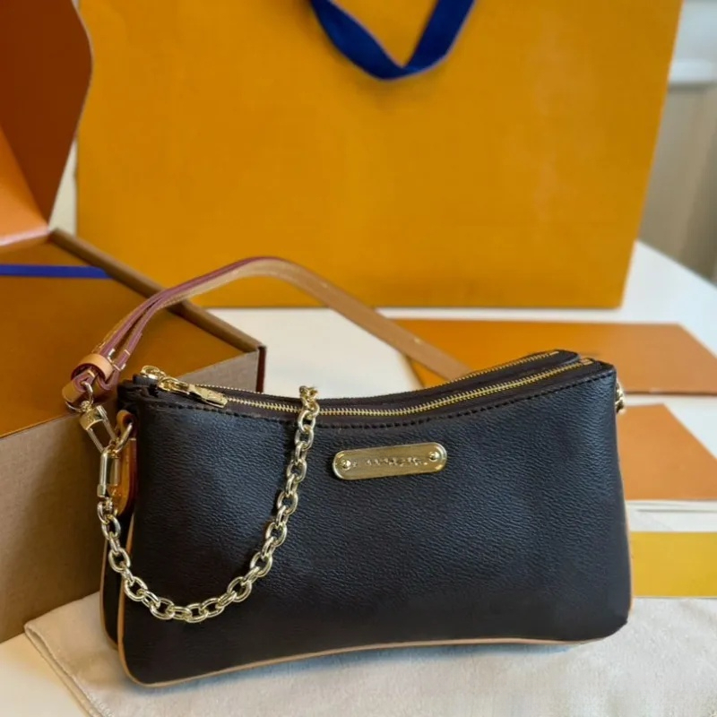 Top Designer Liv pochette Shoulder Bag Women Leather Denim Crossbody bags Luxury Brand Clutch Tote Purse Brown Flower Handbag WALLET ON CHAIN IVY woc Lily Liv 48