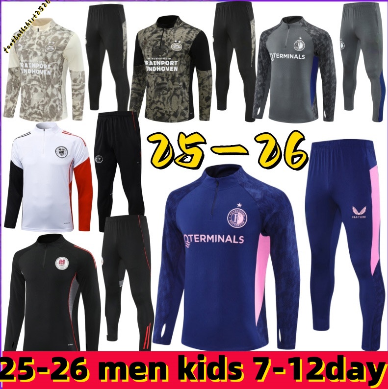 25/26FeyenoordssSTEIJN Long sleeved training clothes AYASE CARRANZA MOUSSA Q.TIMBER MODER STENGS WATANABE HWANG LOTOMBA NIEUWKOOP men kids kits sets sweatshirt