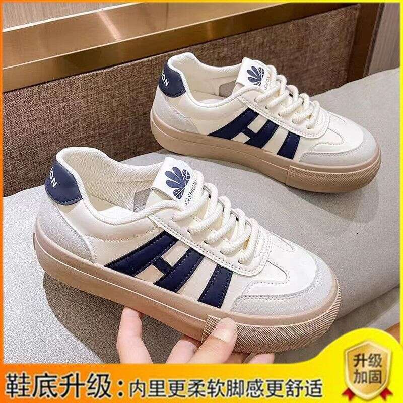 Dexun Niche Design Thick-Soled White Sneakers for Women 2025 Summer Autumn New Height-Increasing Board Sports Casual Shoes
