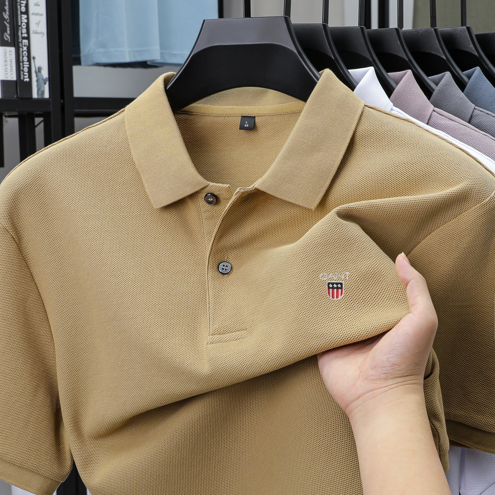 Highend 100 Cotton Short Sleeve Polo Shirt Mens Summer Breathable Paul Tshirt Exquisite Embroidery Casual Top 250820