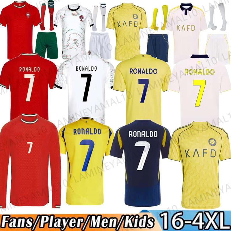 25 26 Ronaldo Portugal football shirt MANE Al Nasser FC 2025 2026 boys' fan player B.FERNANDES BERNARDO football shirt 2012 16 vintage shirtS Riyadh