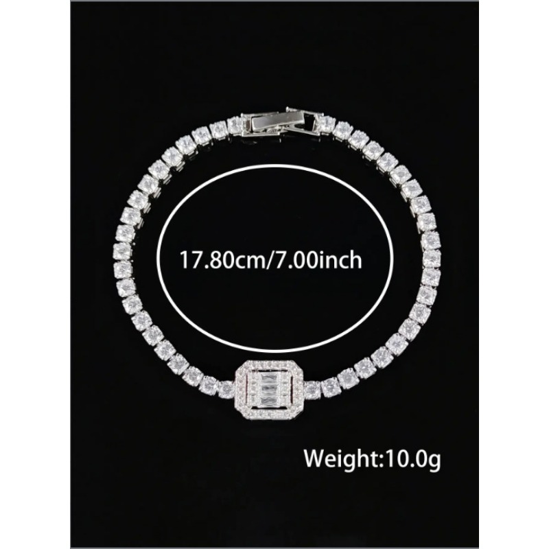 Ladies' Multicolor Diamond Accent Bracelet - Hollow Design Available in Blue/Green/Red