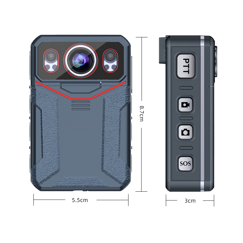 Waterproof Body Worn Camera 5G Full Network Connectivity Ultra-long Battery Life Remote Real-time Monitoring Intercom HD Video Touch Screen for Servic