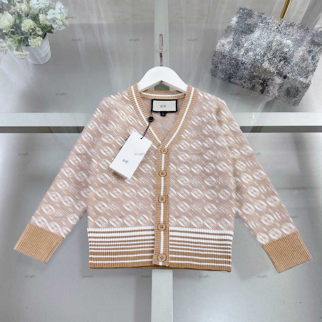 Brand baby cardigan kids Knitted sweater autumn tops kids designer clothes Lettered jacquard design boys girls Jacket hoodie A827X23N281-a