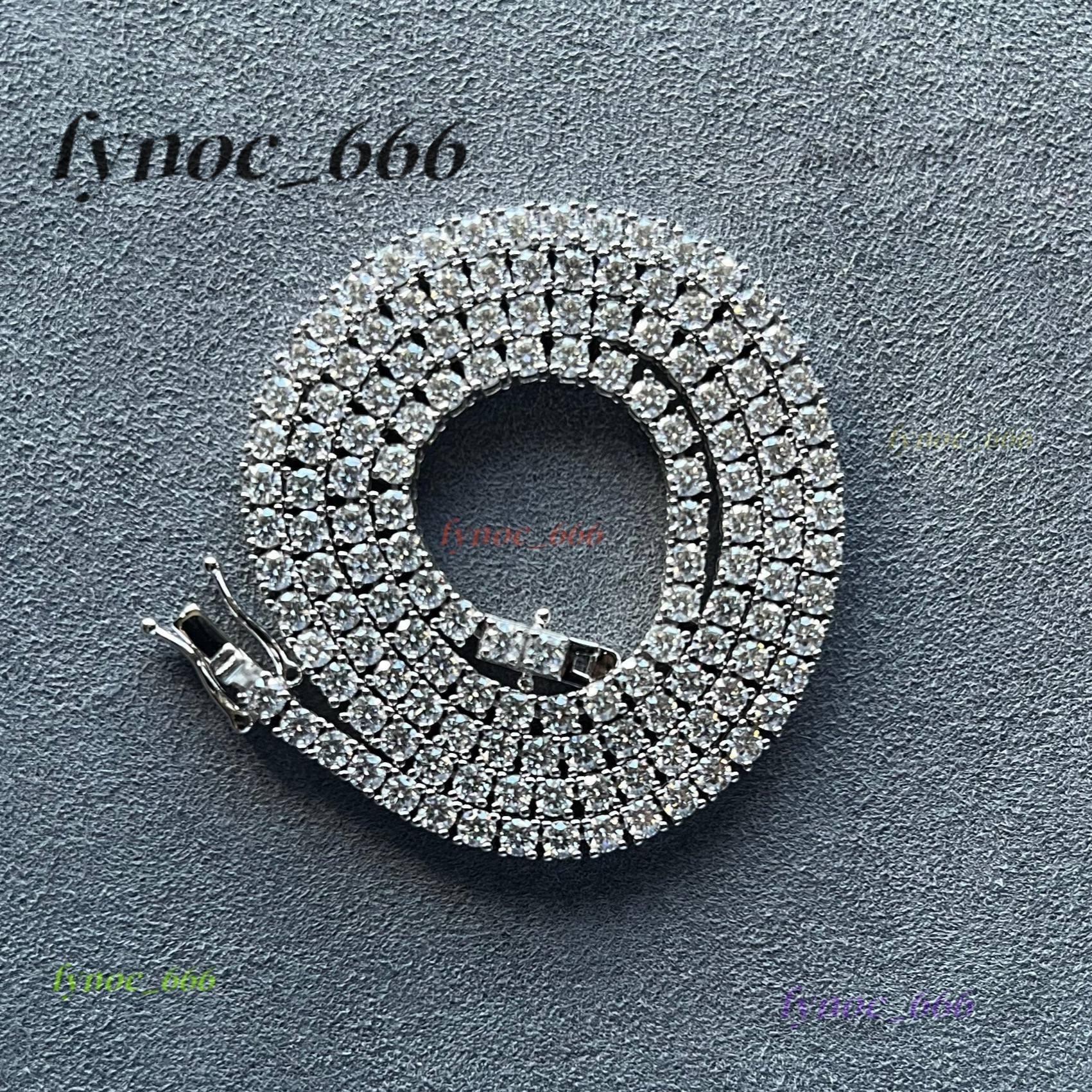 High Quality 14K White Gold Tennis Chain with VVS Moissanite Diamond Elegant Fine Jewelry for Men s Weddings Engagements