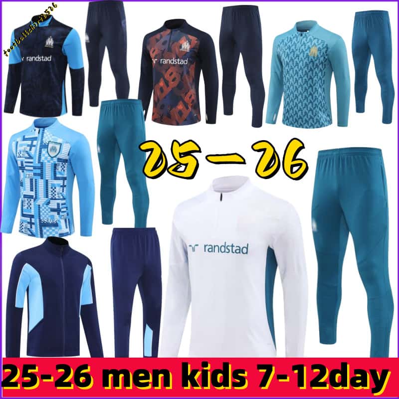 2025 2026 Mmarseille tracksuits GREENWOOD BALERDI MarseilleES survetement 25 26 soccer Training Olympique OM tracksuit football Sportswear jogging kids men kit