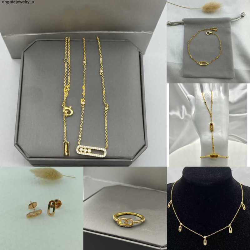 ring Womens chain bracelet silver necklace diamond plated sliding gold simple vintage luxury designer jewlery Wedding party gift multi stylesV4P3