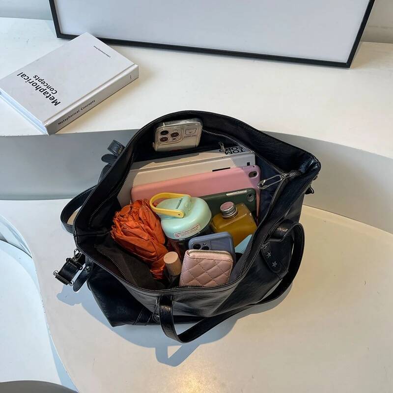 Autumn New Women s Crossbody Bag Tote Bag Soft PU Leather Solid Color Large Capacity Shoulder Bag Women s Shoulder Bag Autumn New Designer Bag