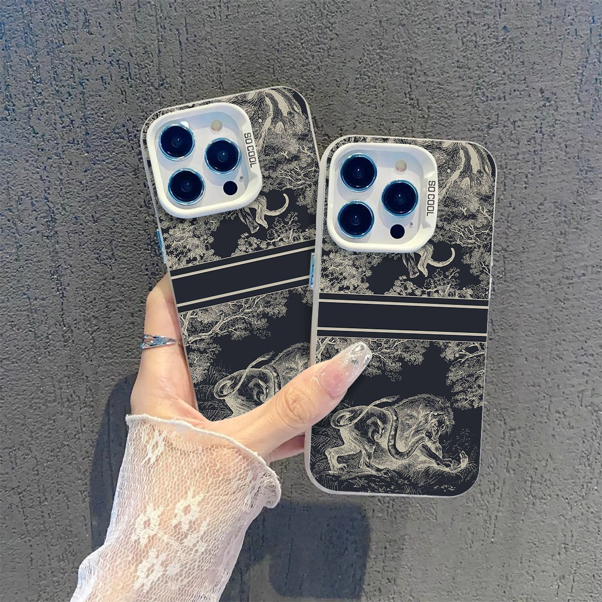 Tiger Jungle Scene Leather Wallet Flip Phone Case for iPhone 16/16 Pro/16 Plus/16 Pro Max 15/14/13/12/11/X/XS/XR/XS Max, Festival Essential