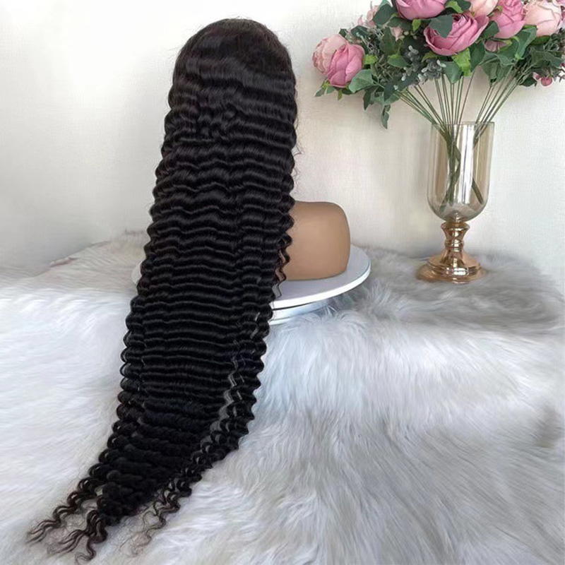 12~32 Inch Wavy Lace Front Human Hair 250% Water Wave Lace Front for Women Blonde Black Brown Synthetic Cosplay j13