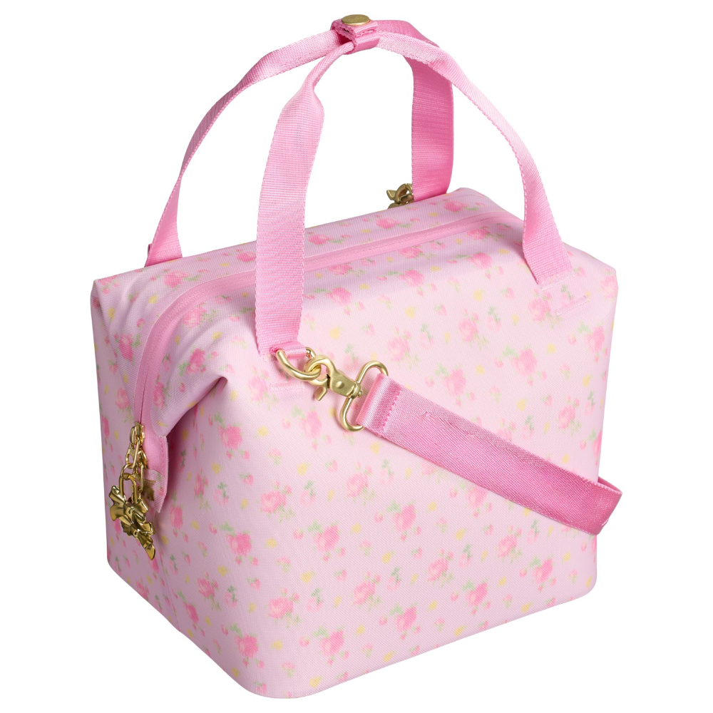 LoveShackFancy Ibiza Sunset Pink All Day Julienne Mini Soft Lunch Bag Box Recycled Polyester 10 Can 12 Hour Cool Travel Cooler Bgas