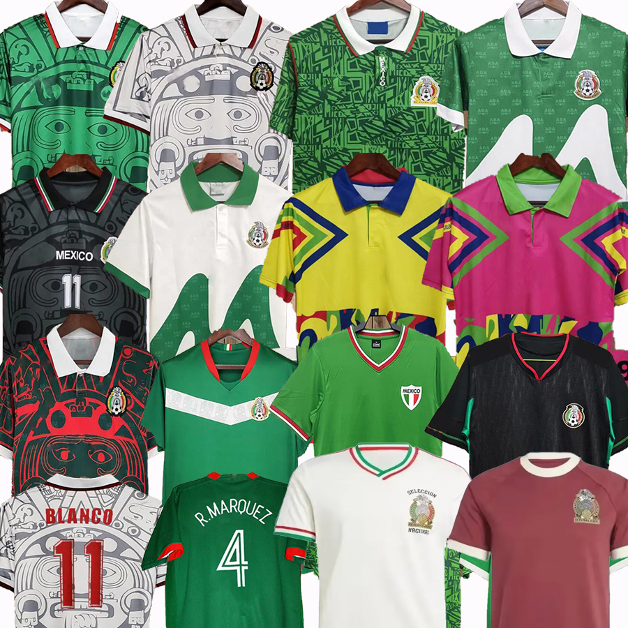 RETRO MEXICO soccer jerseys 1985 1986 1998 BLANCO HERNANDEZ Blanco Campos uniforms 1994 JORGE CAMPOS goalkeeper RAMIREZ retro Football shirt kits