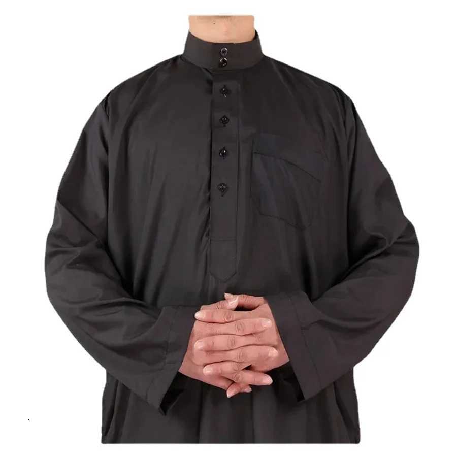 Solid Muslim Fashion Men Robe Kaftan Abaya Pakistan Jubba Men Bonnet Homme Muslim Arabic Islamic Clothing Qamis Homme Muslim X250821