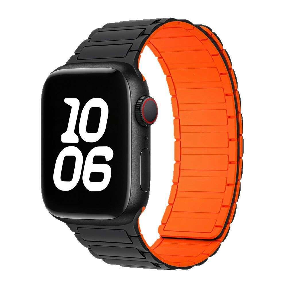 Zhang Jingyi Same Style Compatible with S9 iWatch 10 Strap Apple Watch 8 Magnetic Silicone Ultra