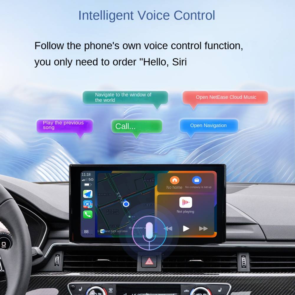 KOWANKIT Wireless CarPlay Android Auto Ai Box, Plug & Play Dongle Converts Wired To Wireless, Vehicle Multimedia Upgrade, 2in1 Car Accessories, No Del