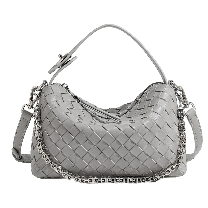 LORDLY KNACK light luxury genuine leather casual woven bag high-quality vintage large capacity handbag for woman Z260124