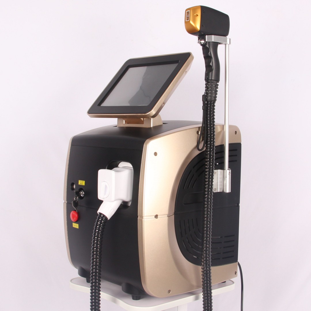Sapphire temperature control system diode laser hair removal device with wavelengths of 755nm, 8080nm, and 1064nm, safe, painless, and permanent hair 