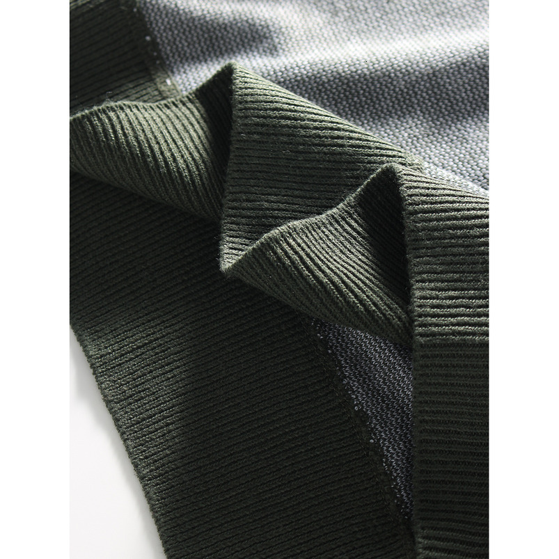 Men's Simple Casual Fashion Turn-down Collar Polo Shirt Youth Knitted Jacquard Short