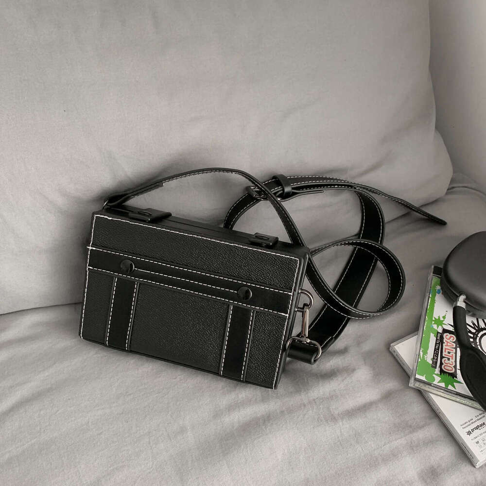 Box Men's New Cool Small Square Fashionable Casual Styling Personalized Trendy Brand Mobile Phone Crossbody Bag