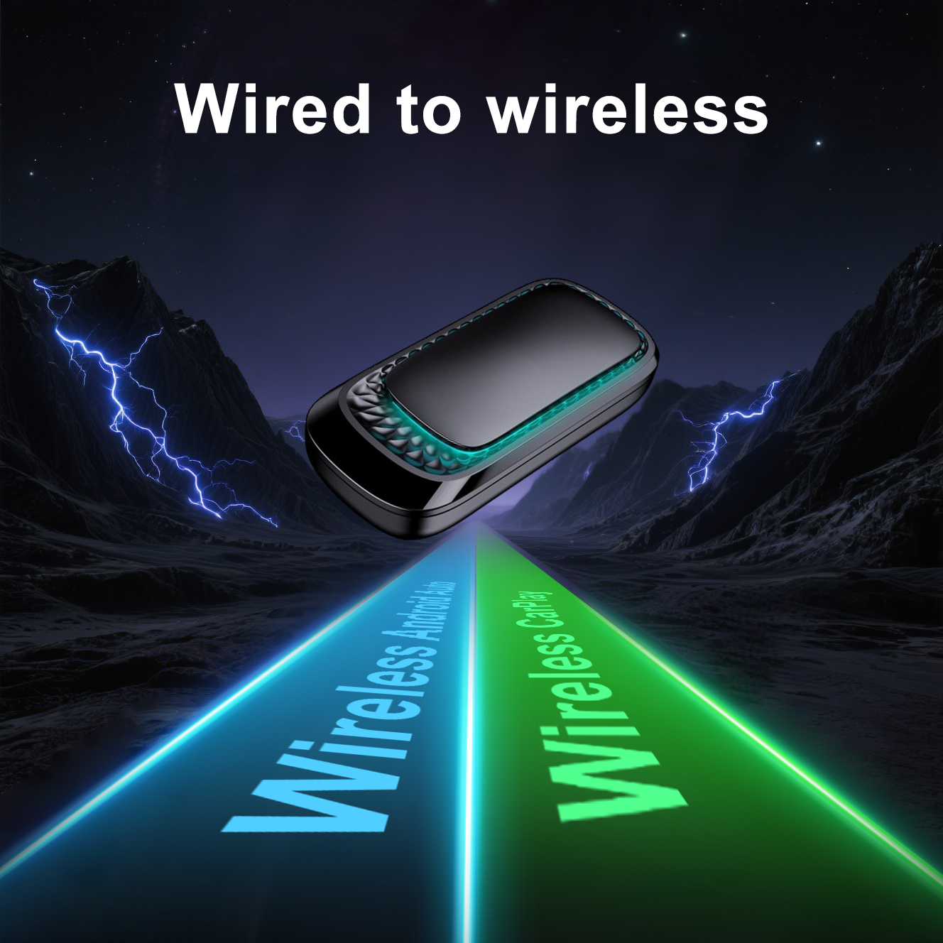 KOWANKIT Wireless CarPlay Android Auto Ai Box, Plug & Play Dongle Converts Wired To Wireless, Vehicle Multimedia Upgrade, 2in1 Car Accessories, No Del