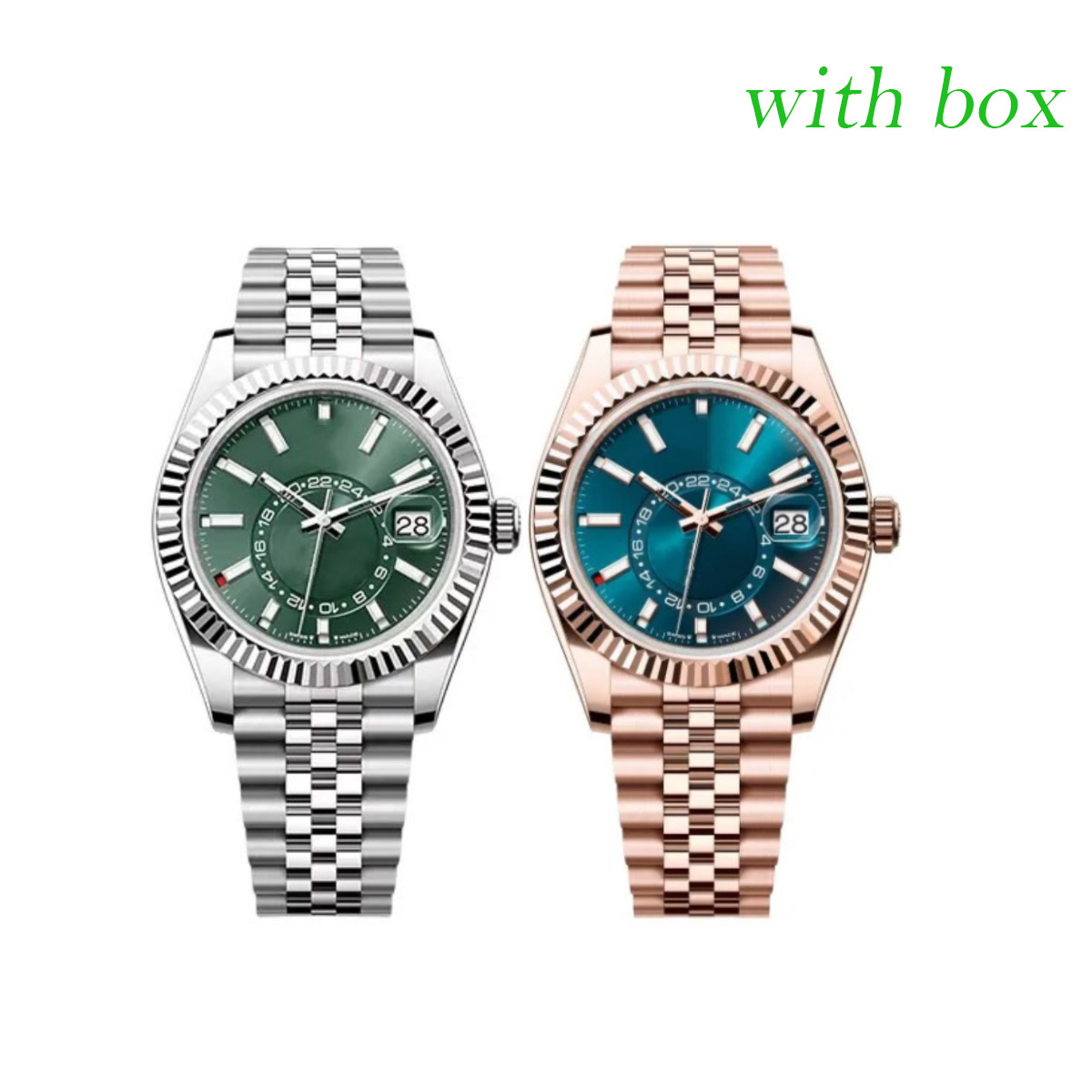 Mens 42MM automatic watch 2813 Movement Watches 904L satinless steel Strap/rubber strap Luminous Sapphire luxury Wristwatches with box and paper