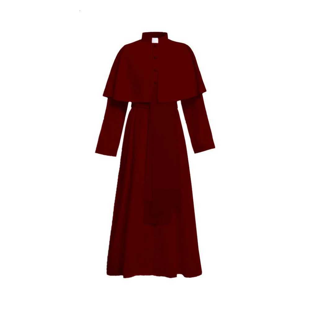 Cosplay Legend Clergy Robe Cassock with Belt Medieval Clergyman Vestments Roman Priest Robe Cassock for Men Witch X250821