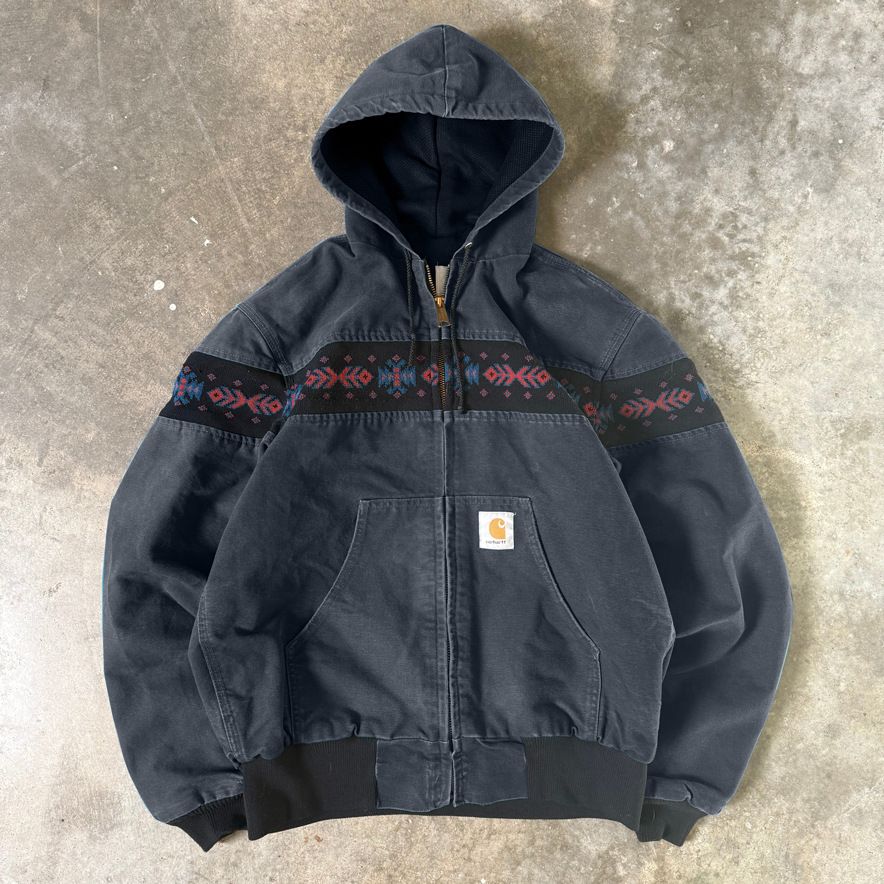 Trendy Harajuku Y2K Streetwear American Retro Plaid Personalized Oversized Denim Jacket Men Hip-hop Loose Casual Zipper Hoodie 222