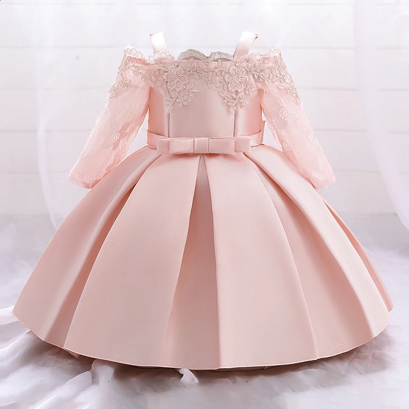 Baby Girls Christmas Dress born Baptism Princess Party Dresses Lace Sleeve Toddler Girl Clothes 1 Years Birthday Wedding Gown 250820