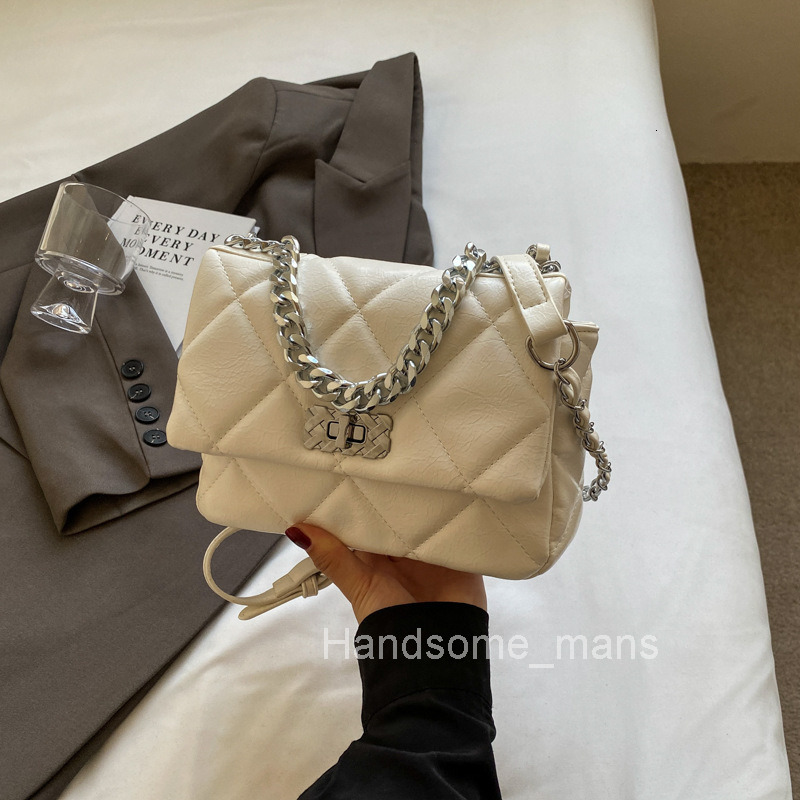 Fashion Small Bag Womens Bag Summer New Korean Style Quilted Shoulder Bag Chain Crossbody Bag Small Square Bag
