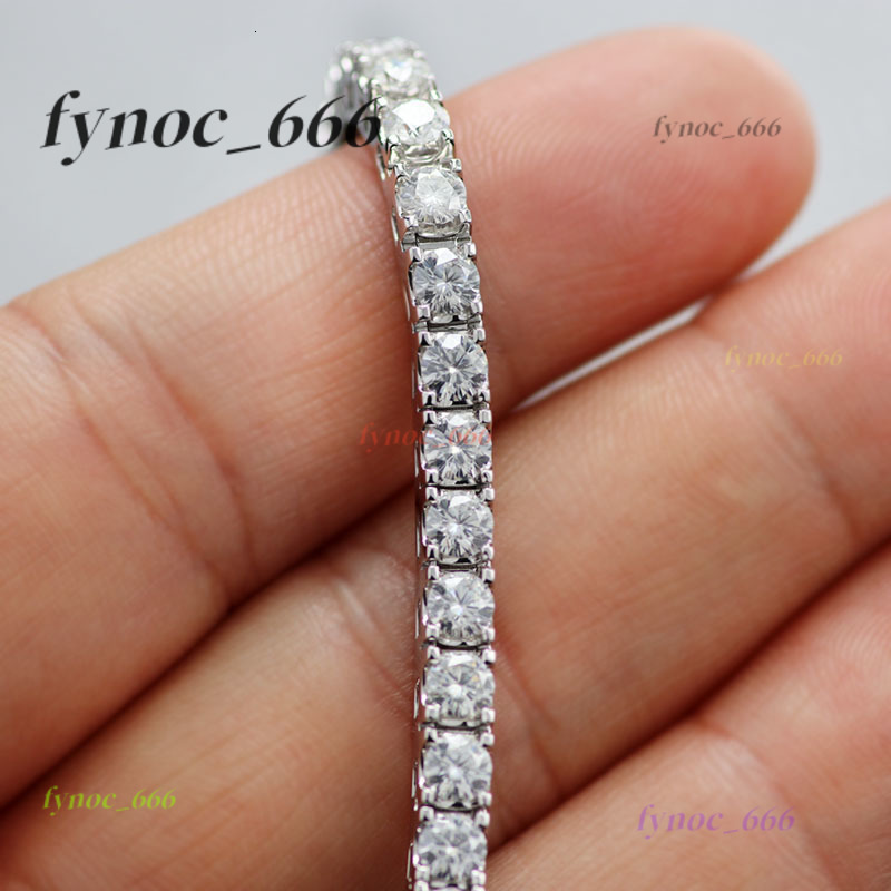 Wholesale Fashionable 1 Ct Round Moissanite Tennis Bracelet for Women Gemstone Jewelry Chain Link Bracelet