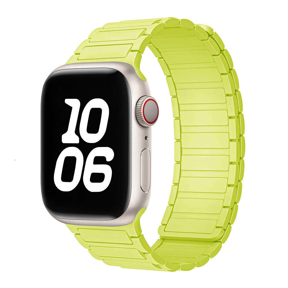 Zhang Jingyi Same Style Compatible with S9 iWatch 10 Strap Apple Watch 8 Magnetic Silicone Ultra