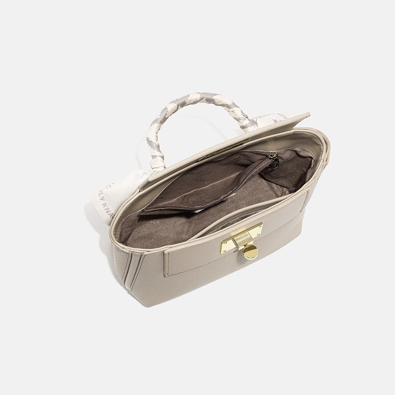 LORDLY KNACK designer bag light luxury genuine leather scarf casual flap bag high-quality vintage tote bag for woman